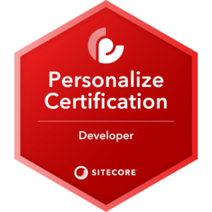 Sitecore Personalize Certification Developer Badge