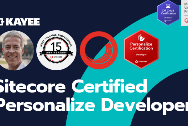 Sitecore Certified Personalize Developer